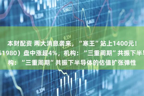 本财配资 两大消息袭来，“寒王”站上1400元！半导体设备ETF（561980）盘中涨超4%，机构：“三重周期”共振下半导体的估值扩张弹性