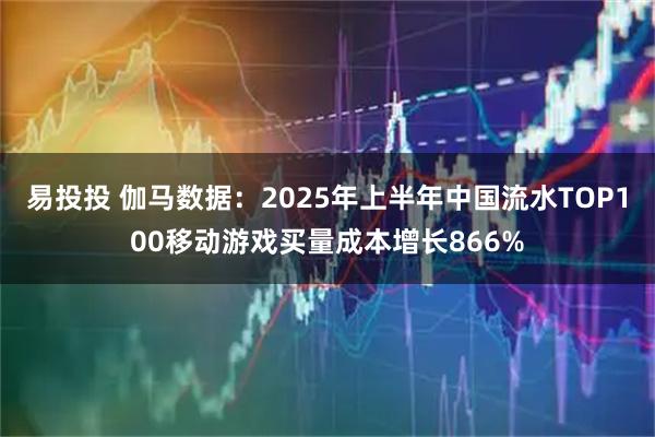易投投 伽马数据：2025年上半年中国流水TOP100移动游戏买量成本增长866%